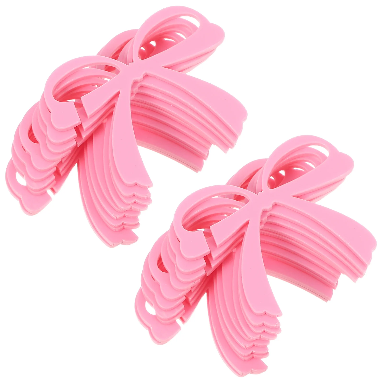 

20Pcs Bowknot Wine Glass Markers Pink Acrylic Reusable Drink Tags Party Favor Wedding Birthday Cocktail Decoration