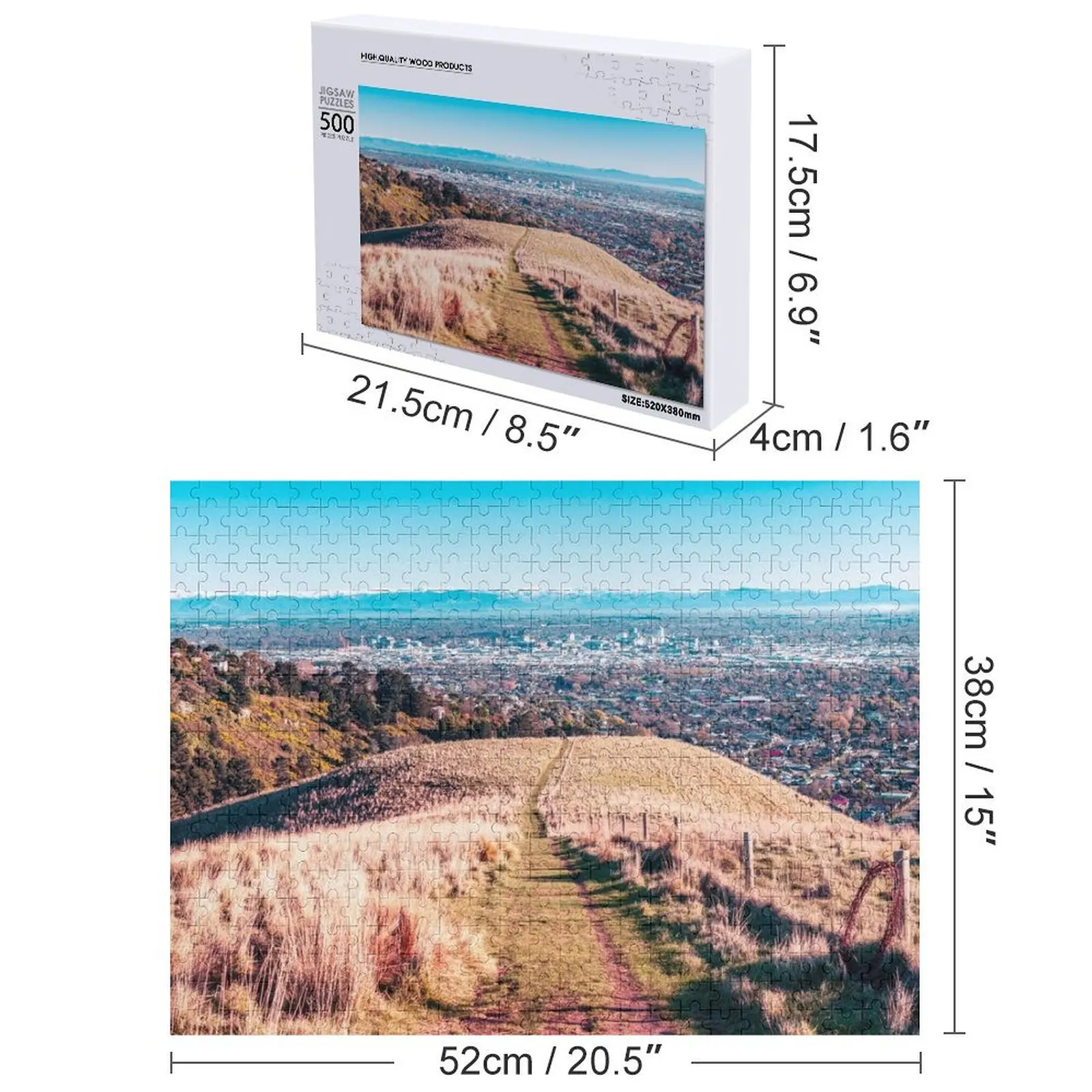 시티 랜드스케이프 뉴질랜드 직소 퍼즐 게임 어린이용 나무 이름 퍼즐