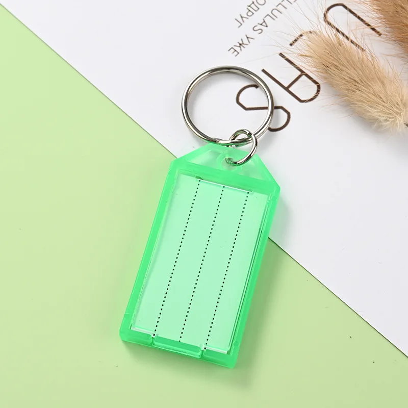 NONE Plastic Keychain Split Ring Multicolor 10
