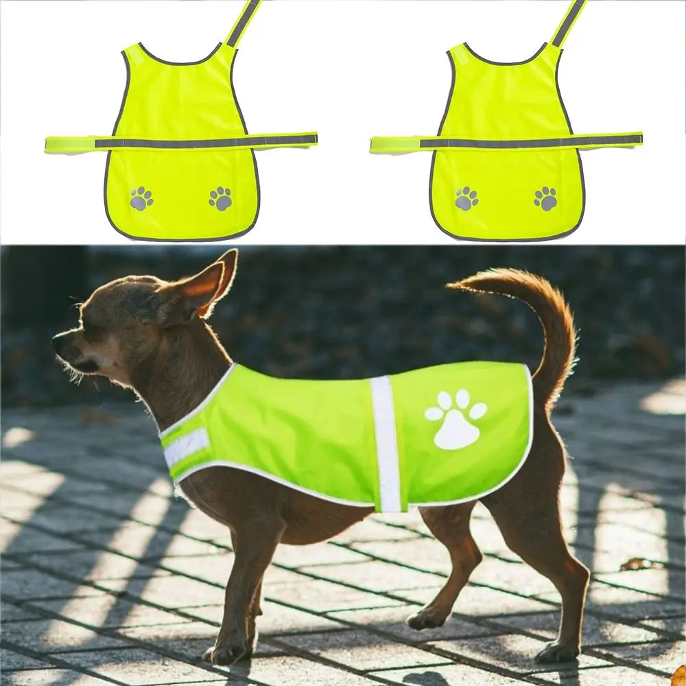 

High Visibility Dogs Reflective Vest Fluorescent Ventilate Cozy Dog Vis Jacket Adjustable Night Safety Dog Coat Pet Supplies