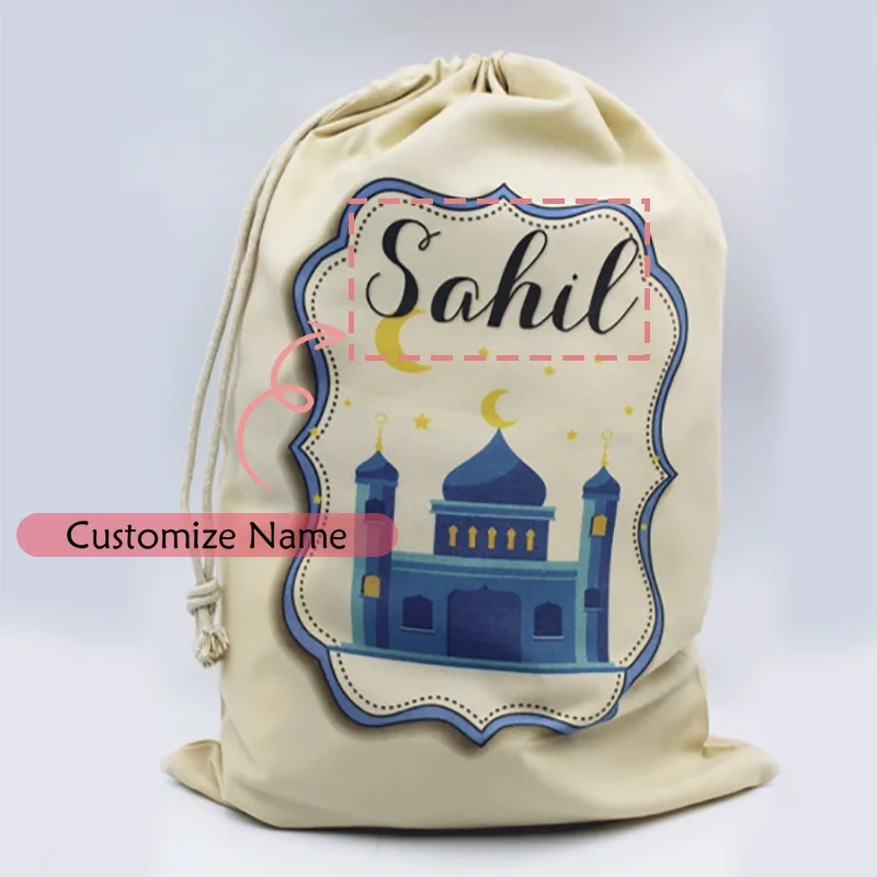 Personalised masjid mosque eid Mubarak Gift eidi bag Eid Al-Fitr Muslim Islamic Ramadan Kareem Decoration family friend present