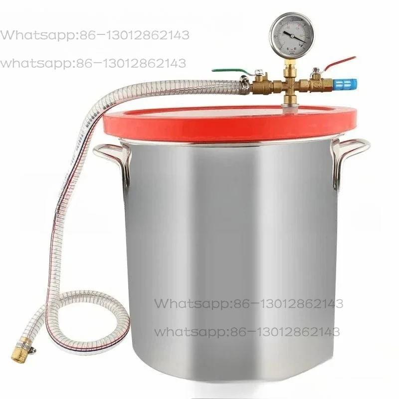 20L Vacuum Chamber Stainless Steel Vacuum Degassing Chamber Defoaming Barrel Dryer for Silicone Resin AB Adhesive