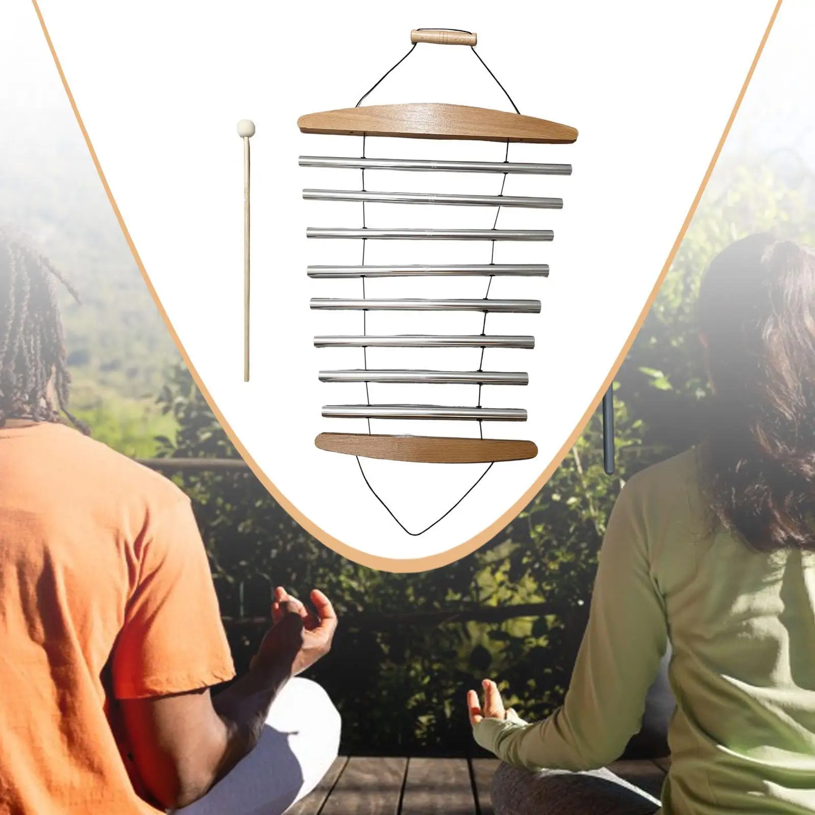 

Meditation Flow Chime Musical Instruments,Meditation Bowl Sound,with Mallet,Tubular Flow Chime for Relaxing,Sound,Meditation