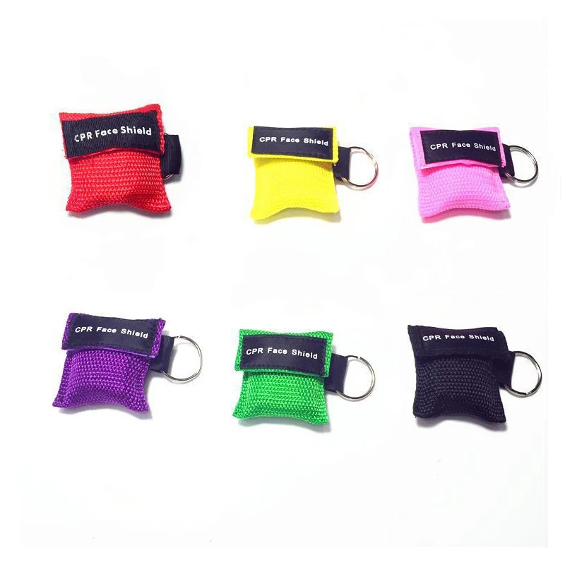 

Single Valve CPR First Aid Breathing Mask CPR Emergency Mask Key Chain Breathing Mask Portable CPR First Aid