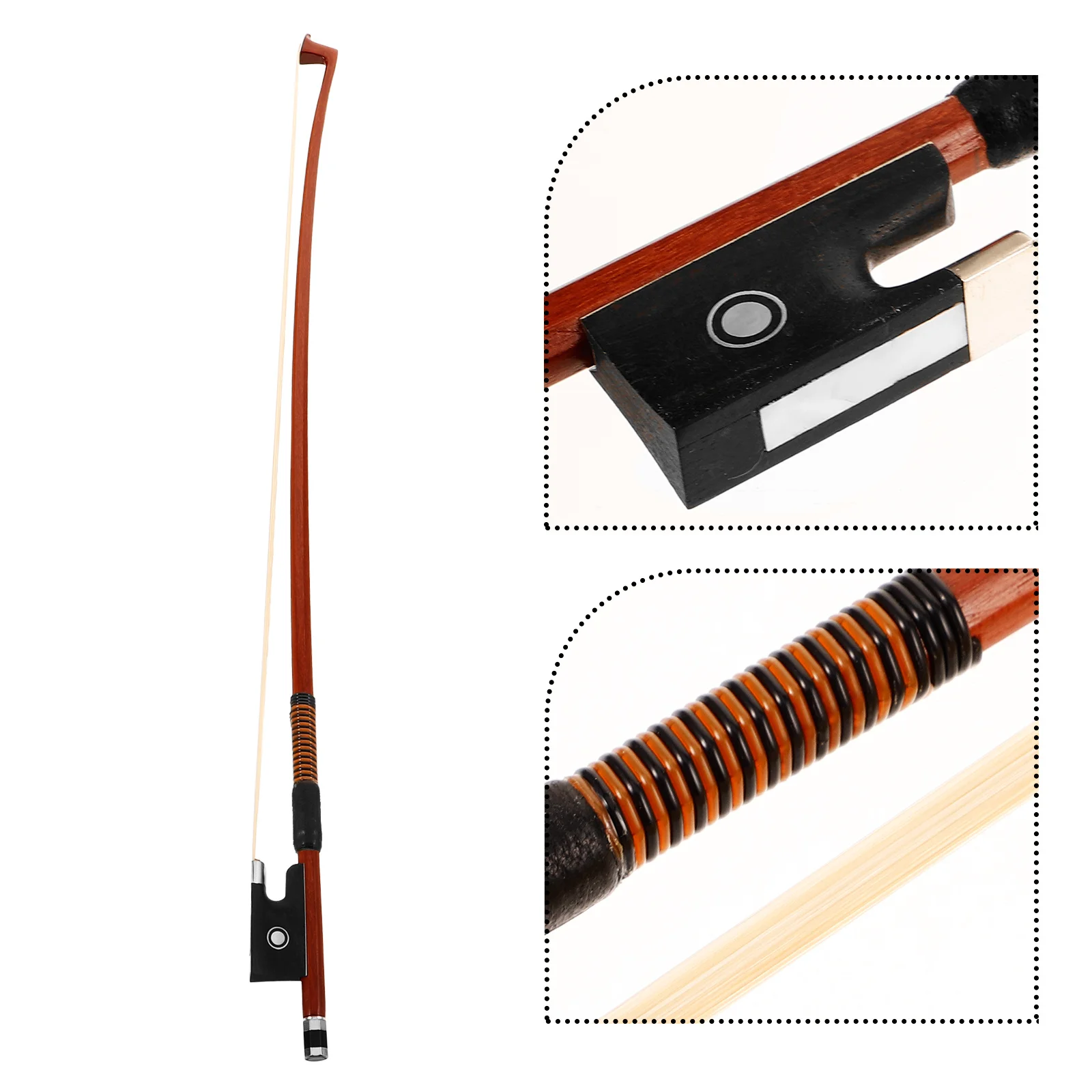 

1/4 Violin Hair Professional Replacement Wood Made Well Balanced Lightweight Stiffness Responsive Clear Tone Practice