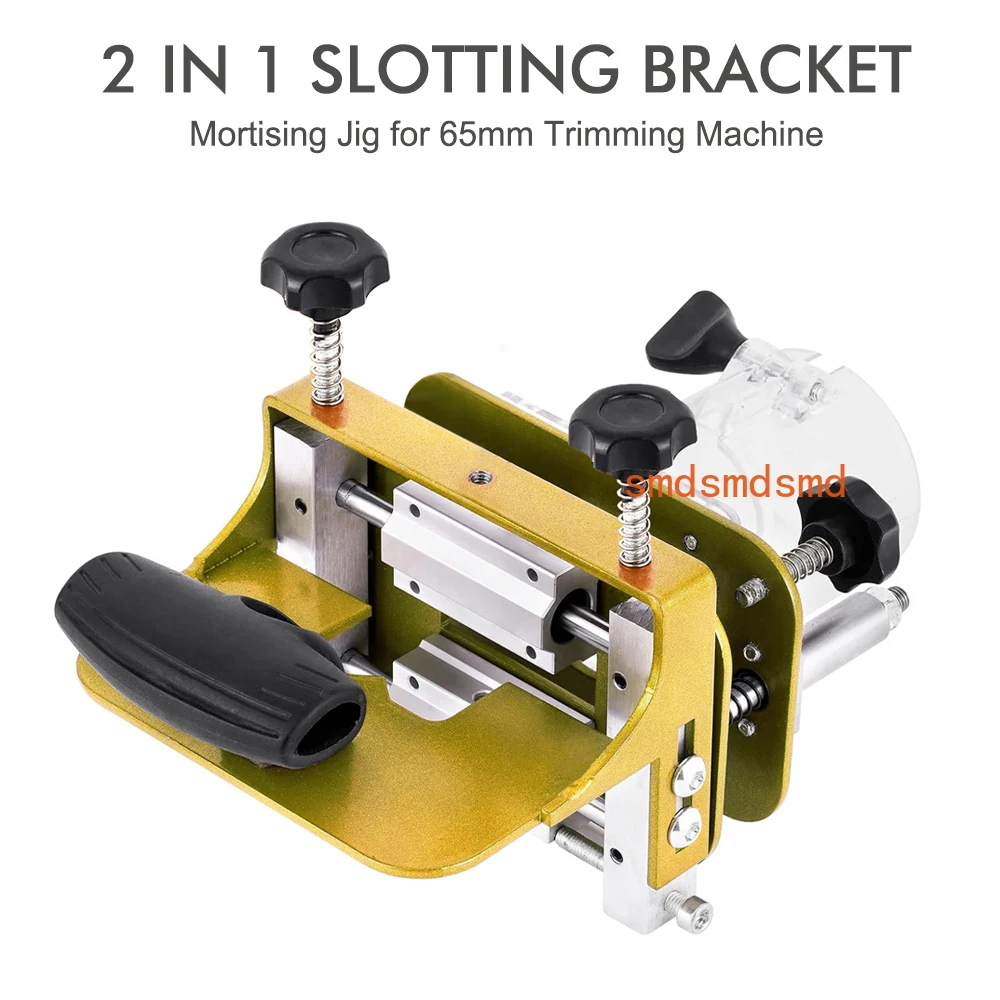 Mortising Jig for 65mm Trimming Machine 2 In 1 Slotting Bracket Invisible Fasteners Punch Locator Linear Track Woodworking Tool