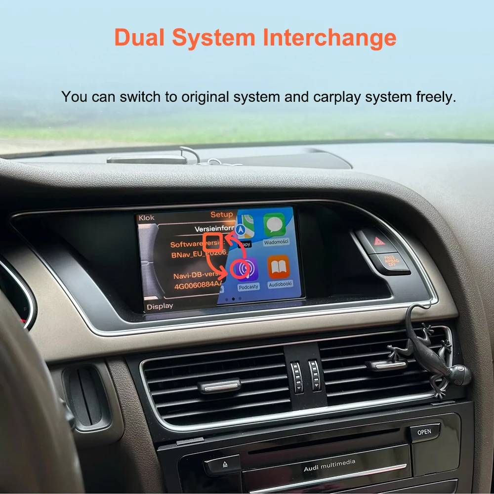 Bonroad DAB+ Carplay Android Auto Nachrüstmodul für Audi MMI 3G A4 B8 A5 S4 S5 Q5 2009-2015 Airplay Mirror Link Interface Box – Detail 8