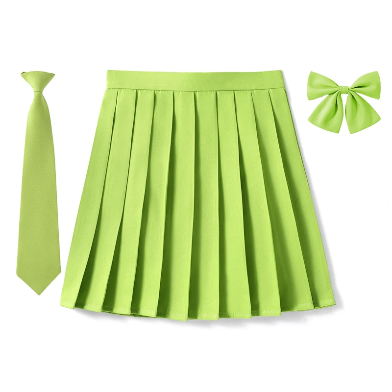 High Waist Anime Pleated Skirt Men Women Spring Autumn School Uniform COS Class Uniform Short Skirt Polyester Fiber