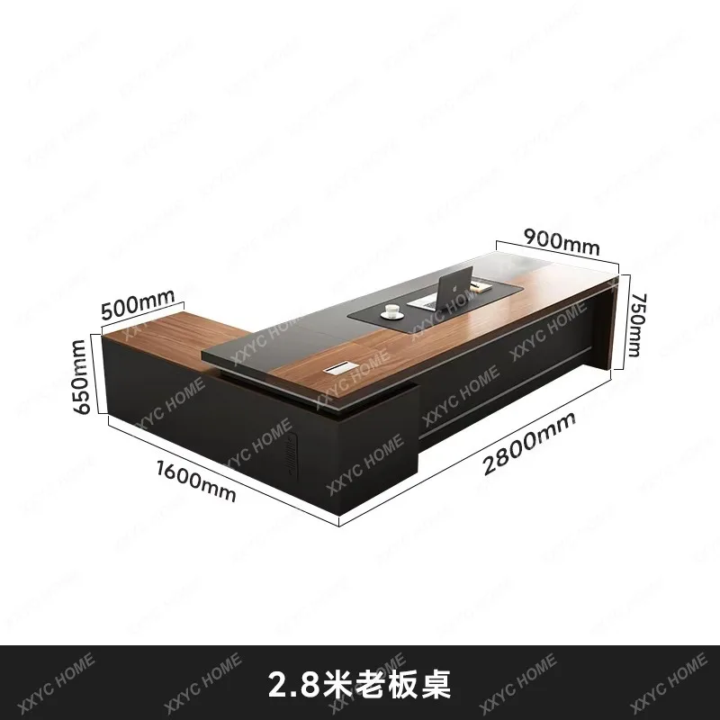 Large Luxury Wood Office Desk Organizer Drawers Executive Conference Computer Desk Reception Wooden Escritorio Oficina Furniture