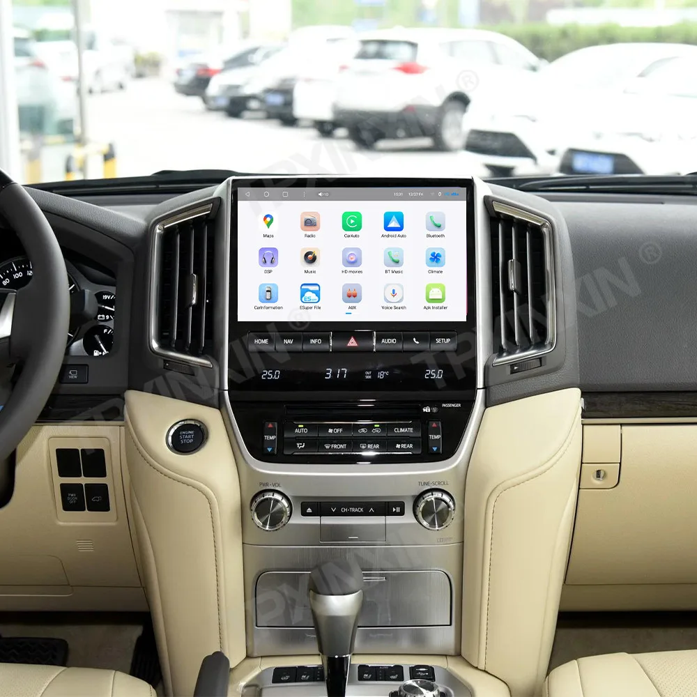 

10-дюймовый автомобильный радиоприемник для Toyota Land Cruiser LC200 2016-2021, автомобильный мультимедийный видеоплеер, автостерео, GPS-навигация, Carplay HD экран