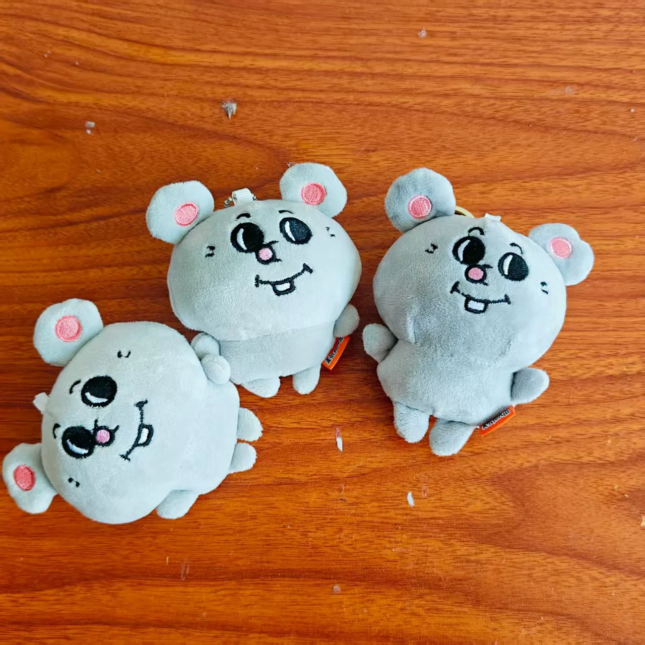 1 st 10 cm/3.93in Lenzenvloeistof Dragen Grote Muis Speelgoed Pluche Sleutelhanger Hanger Grijze Muis Merchandise Tas Accessoire Kussen Pop Cartoo