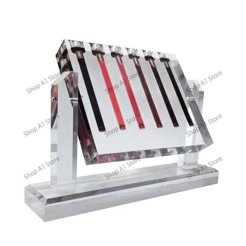 Automotive Oil Quality Comparator, Glass Transmission Fluid Viscosity Tester Demo Stand, Auto Repair Oil Test Tool for Workshop
