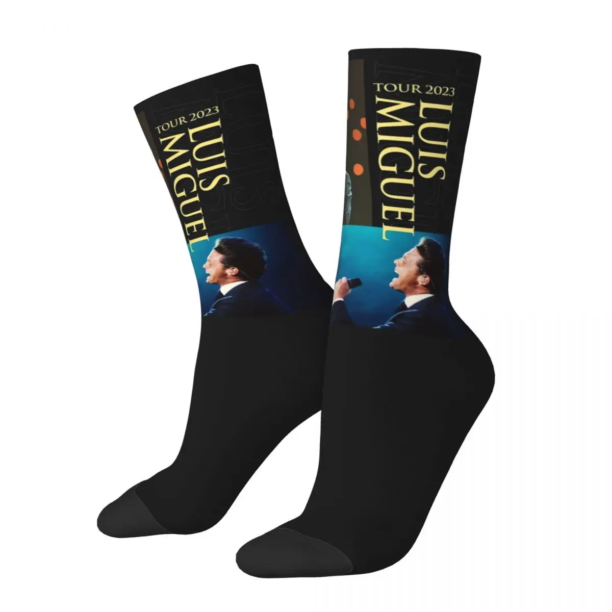 Luis Miguel Tour 2024 Mexican Singer Socks Spring El Sol De Mexico Stockings Kawaii Men Quality Socks Outdoor Non-Slip Socks