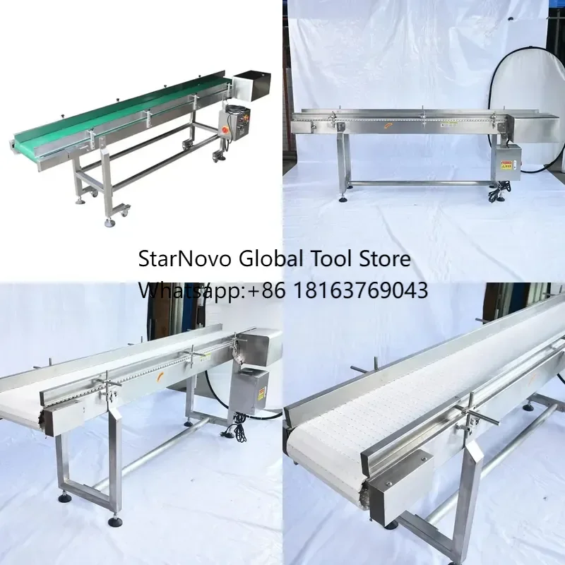 2026 Hot！ Stainless Steel Flat Belt Conveyor System Horizontal Conveyor for Granular and Bagged Food Products