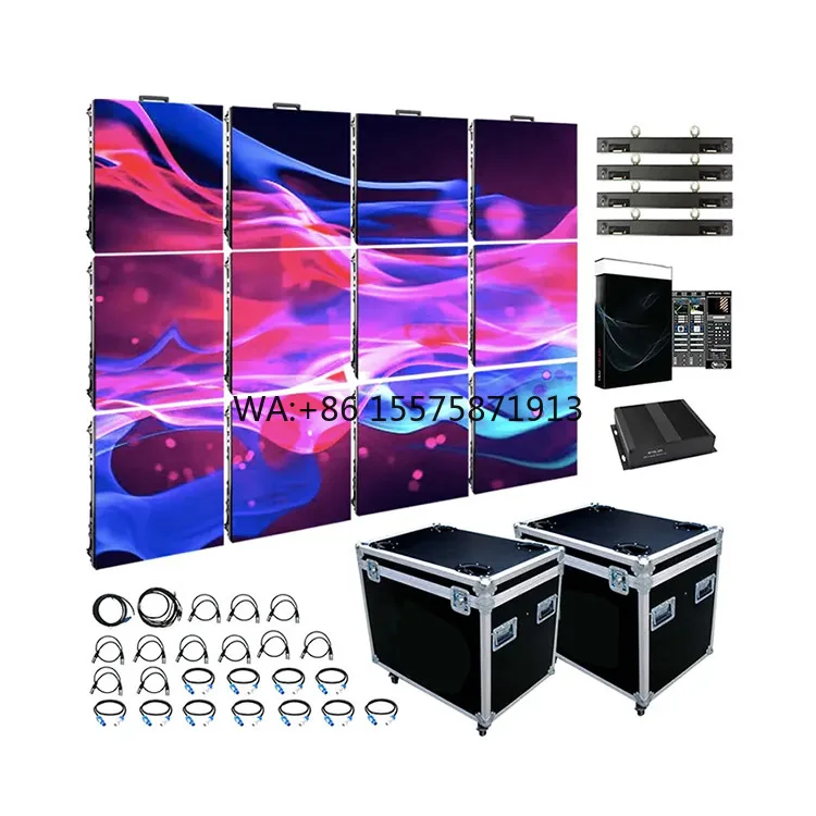 Pantalla LED Portátil de Fácil Instalación para Interiores y Exteriores, P3.91, Pantalla LED de Alquiler para Exteriores, Pantalla para Escenarios de Conciertos