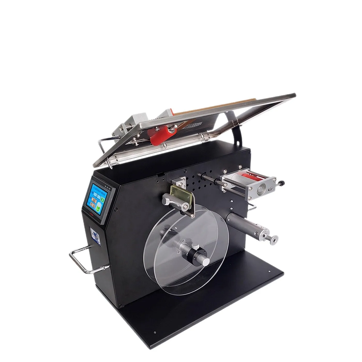 macchina-sigillatrice-ad-angolo-retto-piccola-etichettatrice-semiautomatica-attrezzatura-per-l'etichettatura-degli-angoli-piani-di-scatole-da-imballaggio-a-90-gradi