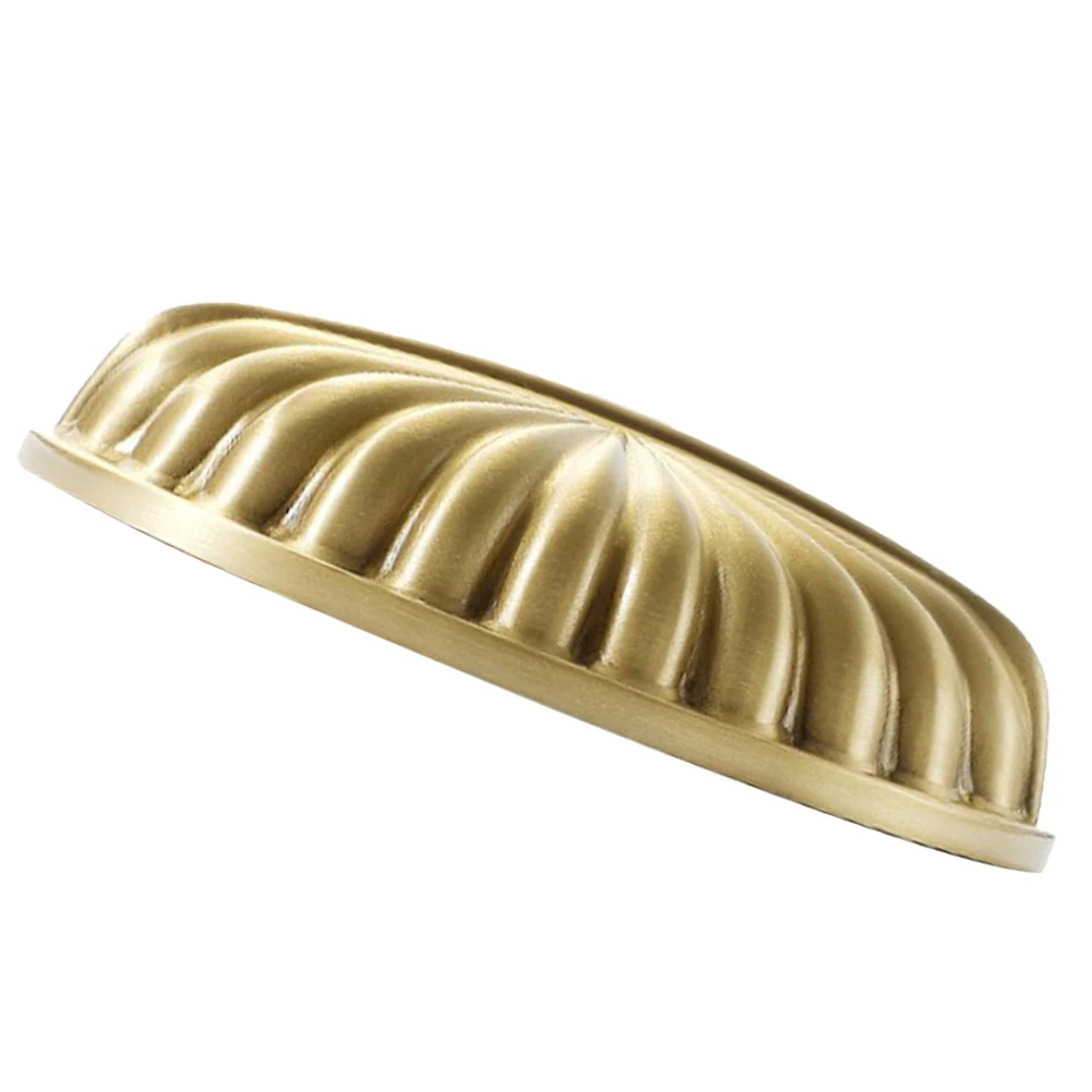 

Brass Cabinet 76mm Furniture Pull H Hole Durable Shell Dresser Pulls Furniture Hardware Copper Knobs Wardrobe Door