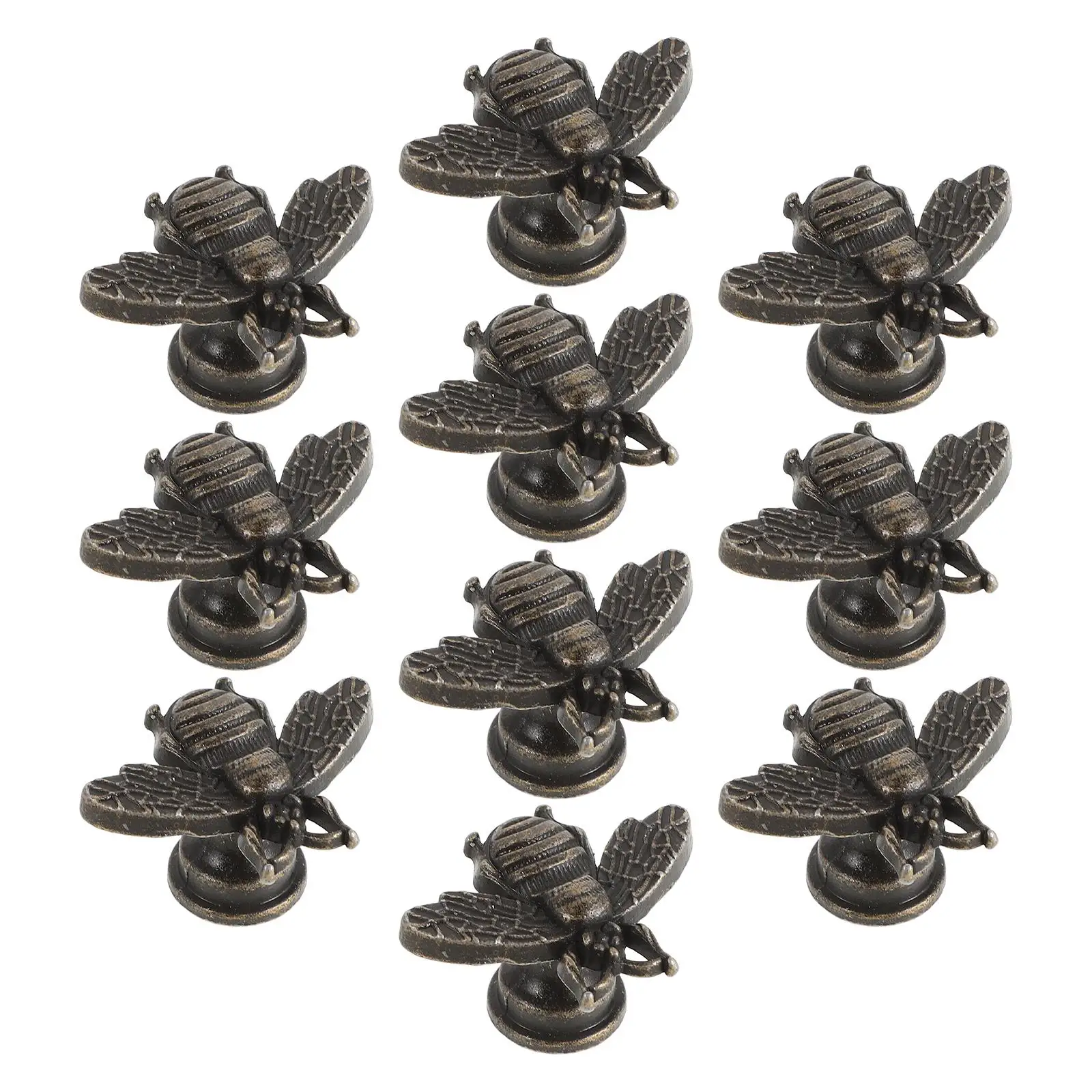 

10 Pcs Pull Drawer Single Hole Door Handle Small Size Knobs Decorative Furniture Delicate Alloy Dresser