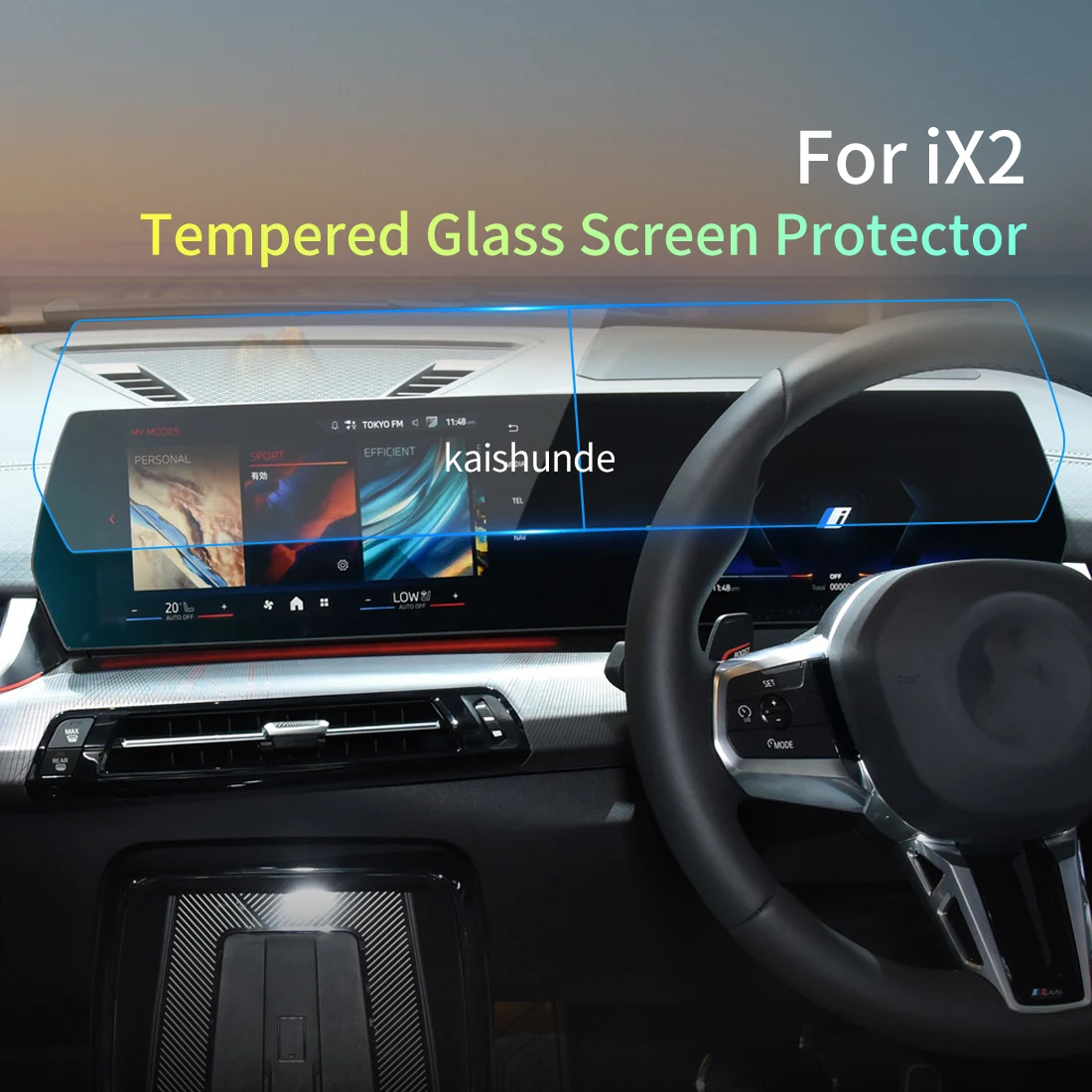 Screen Protector For BMW IX2 2024 Carplay Tempered Glass Protective Film Multimedia Screensaver Car Sticker Auto Accessory