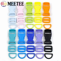2-10Sets 15/20/25mm Plastic Buckle For Backpack Strap Quick Release Clasp Webbing Pet Collar Tri Glide Slider Hook DIY Bag Craft