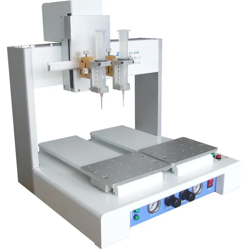 for Xinhua Intelligent Automatic 4 Axis Double Platform AB Glue Dispensing Machine Small Desktop Hot Melt 220V PLC 2.2KW
