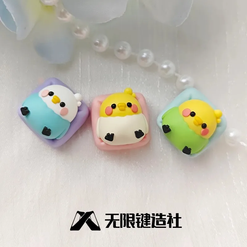 

Original tiger skin parrot cute translucent keycap personality resin mechanical keyboard keycap single ESC anime