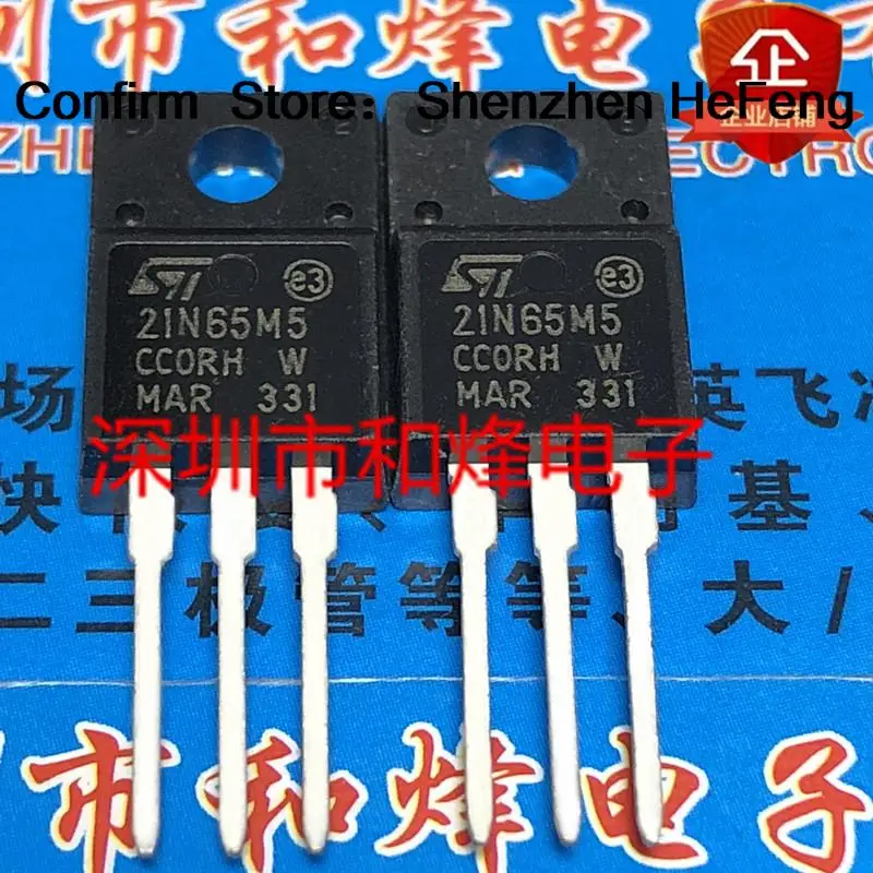 5PCS-10PCS STF21N65M5 21N65M5  TO-220F  650V  17A   Original On Stock Quicky Shipping