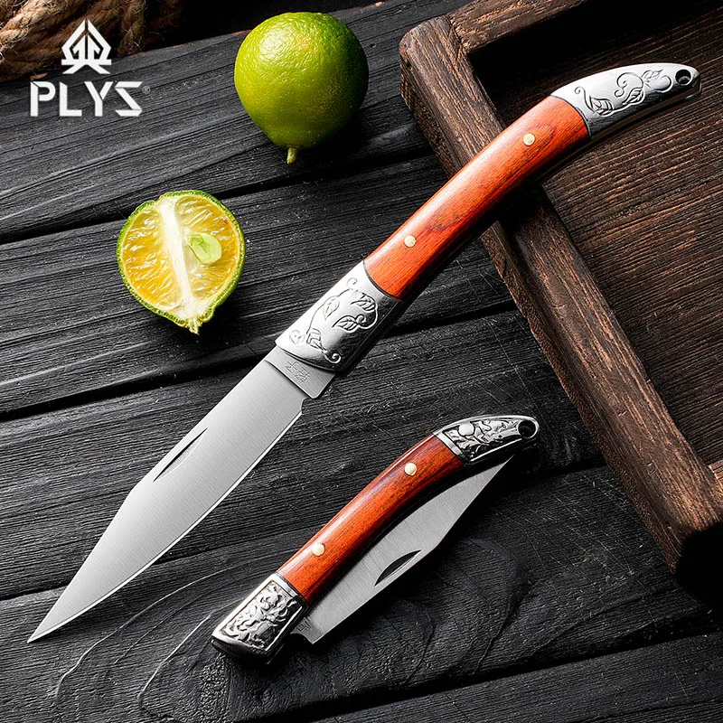 

PLYS hand forged household folding fine sharp knife, fruit knife outdoor knife barbecue knife camping knife