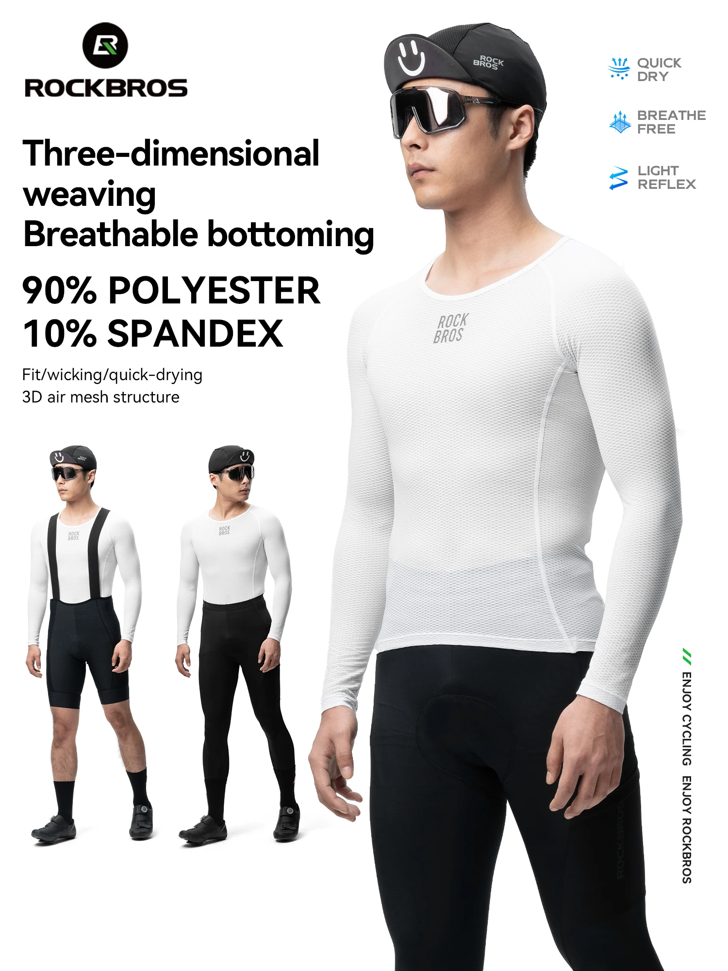 AliExpress ROCKBROS Men Cycling Long Sleeves T-shirts Summer Spring Breathable Quick Dry Anti-sweat Cycling Bike Underwear Base Shirt