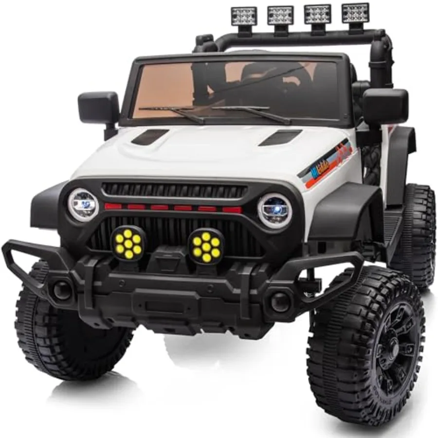 

Детский электромобиль-грузовик 4WD 12V 7Ah с пультом управления для малышей 3-5 лет - Белый