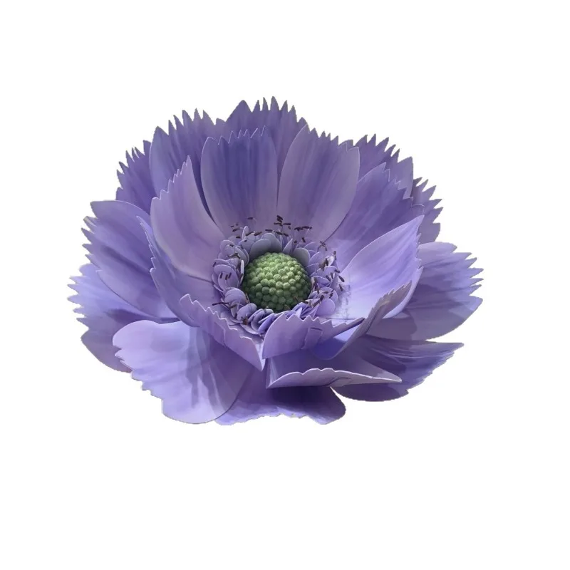 Purple giant paper flower wedding welcome area arrangement props ornament