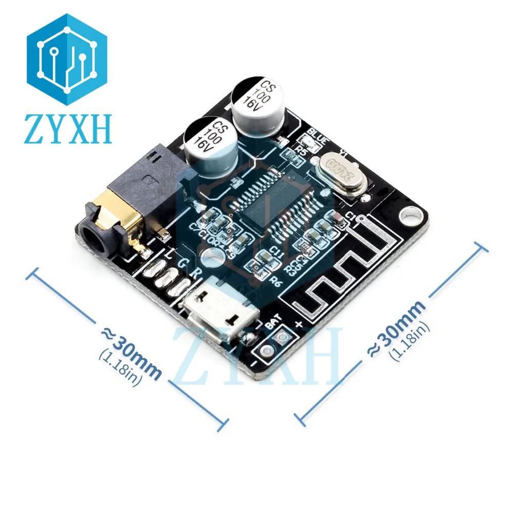 1-10pcs Bluetooth Audio Receiver Board VHM-314 Bluetooth 5.0 MP3 Lossless Decoder Board 3.7-5V Wireless Stereo Music Module