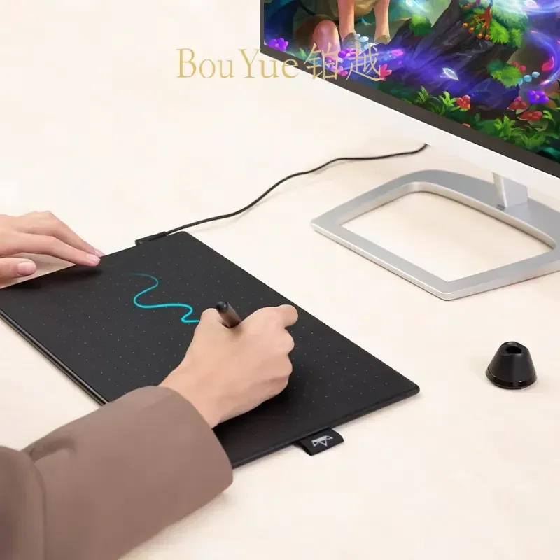 Batteryless Stylus Pen with Tilt Function for Digital Graphic Drawing Tablet Flat Design Art Sketching Tool Compatible