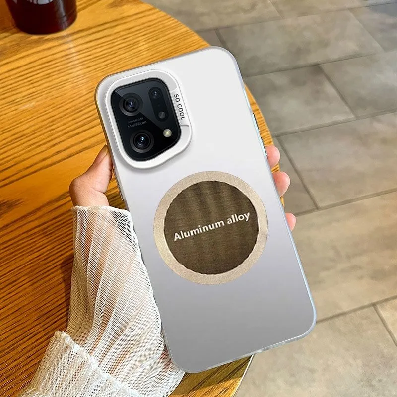 حافظة هاتف مغناطيسية مضادة للسقوط لتبديد الحرارة لهاتف OPPOReno 15/14/13Pro 15ProMax 15/14/13F 14FS غطاء حماية صلب متجمد