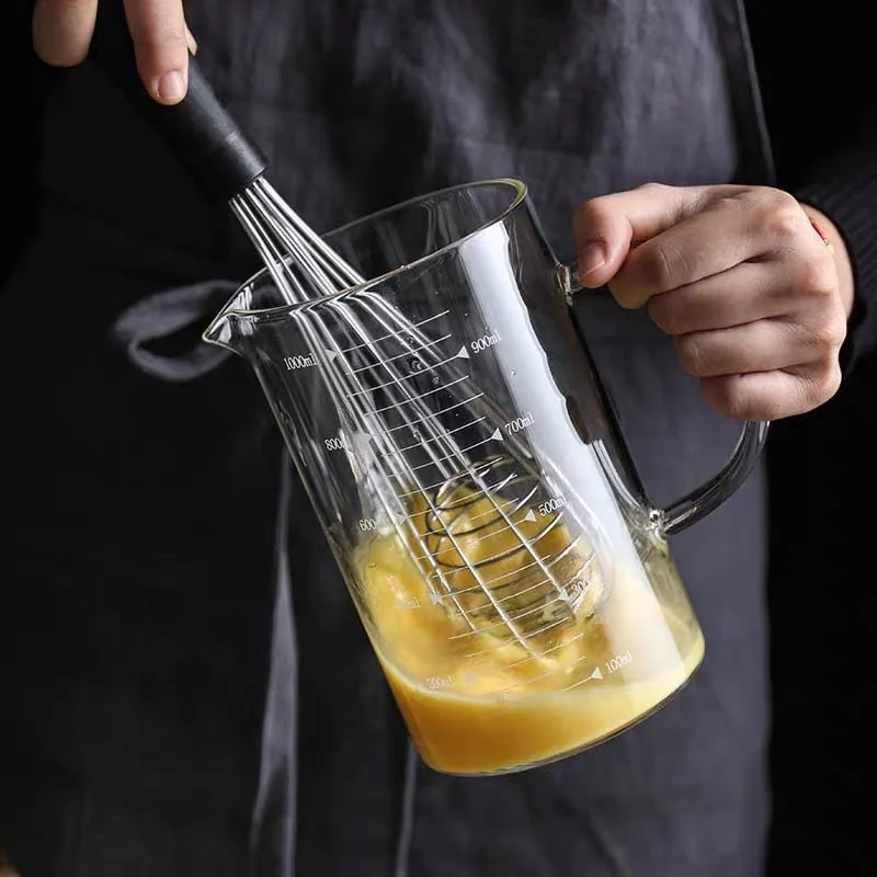 350/500ml Household Glass Cup Measuring Cup Measuring Cup With Scale Heat-Resistant High Borosilicate Clear Scale Cup Kitchen