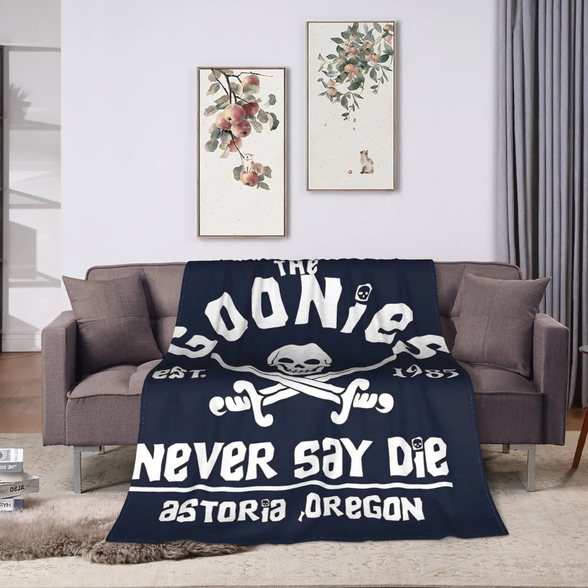 Super Warm Blanket Picnic The Goonies Never Say Die  Throw Blanket  Flannel Bedspread For Outdoor Aesthetic Sofa Bed Cover