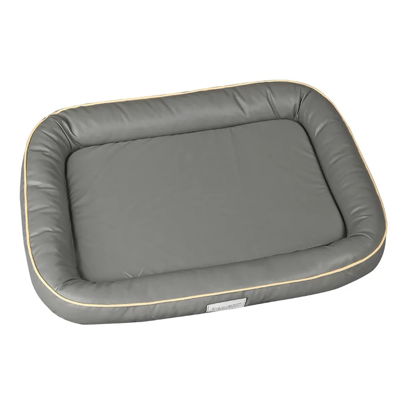 Cama impermeable para perros y gatos, apta para todas las estaciones, hecha de cuero duradero, fácil de limpiar, se limpia en un instante.