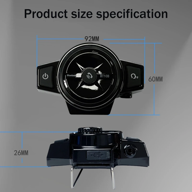 Bluetooth5.0 Intercom Headset Music Headset Cycling Call Hands-Free Waterproof Headset image 6