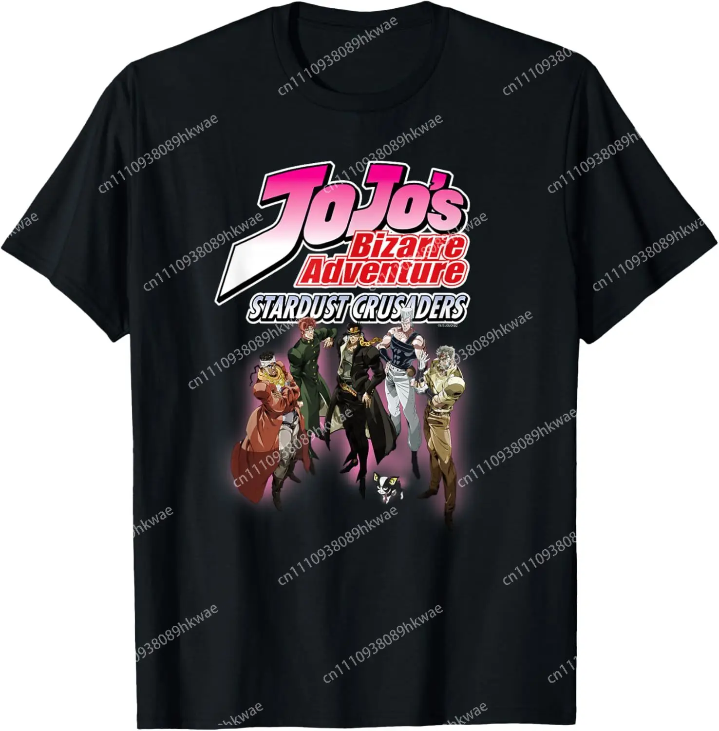 Camiseta divertida informal de moda de anime de JoJo's Bizarre Adventure Part 3 Stardust Crusaders, S-6XL, verano