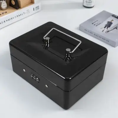 

Запираемый сейф для денег с защитой паролем, прочный железный мини-сейф для хранения денег, скрытый сейф с ключом для наружного использования