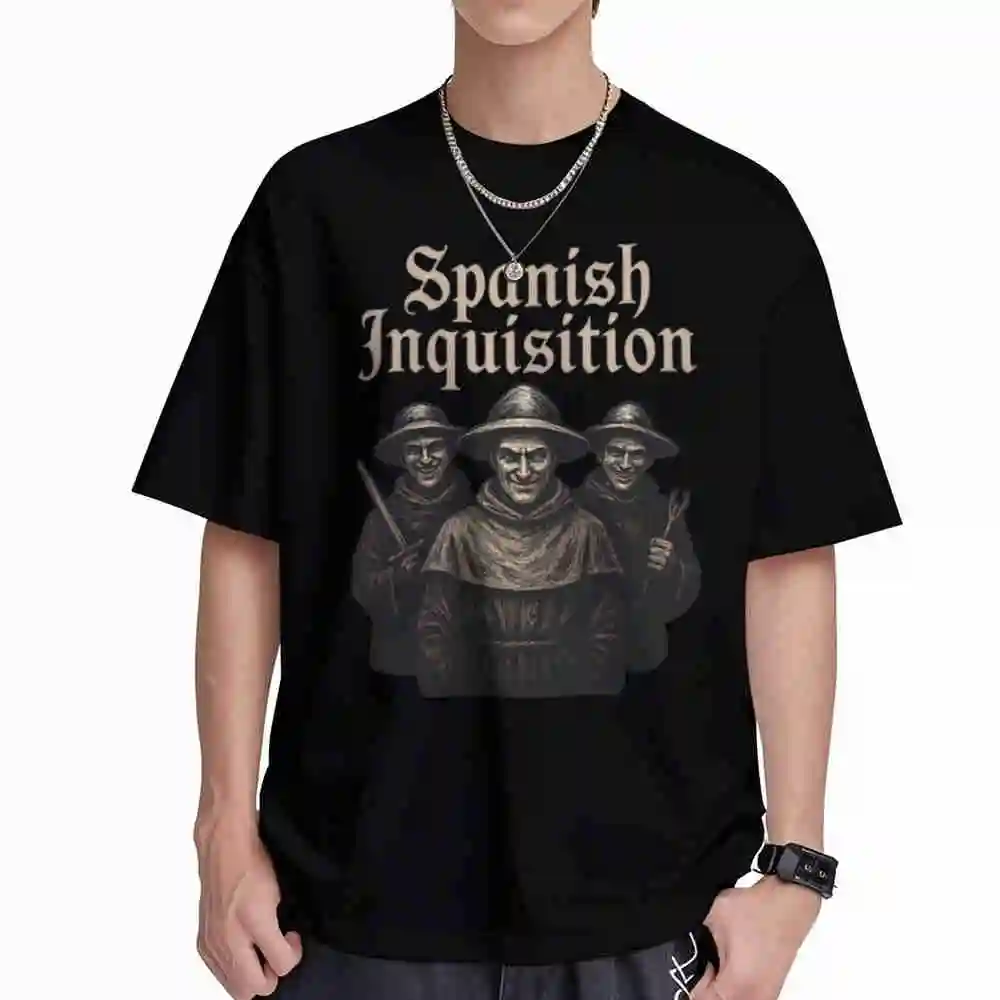 Spanish Inquisition History Medieval Parody Dark Academia Gothic Aesthetic Short Sleeve Tee 100% Cotton T-Shirt