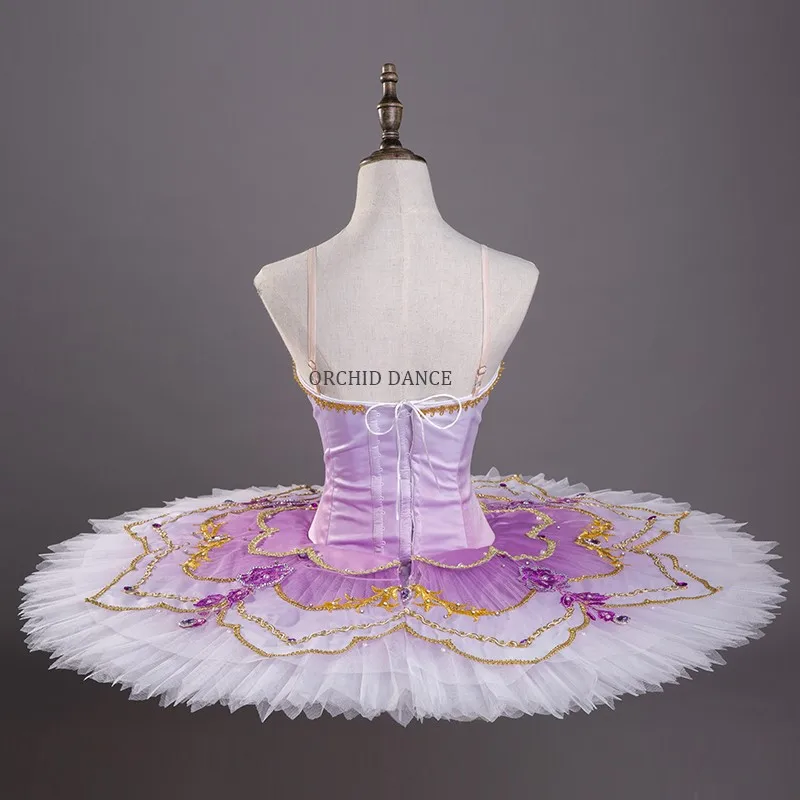 High Quality Competition Performance Wear Girls Adult Women Ombre Purple Professional Ballet Tutu