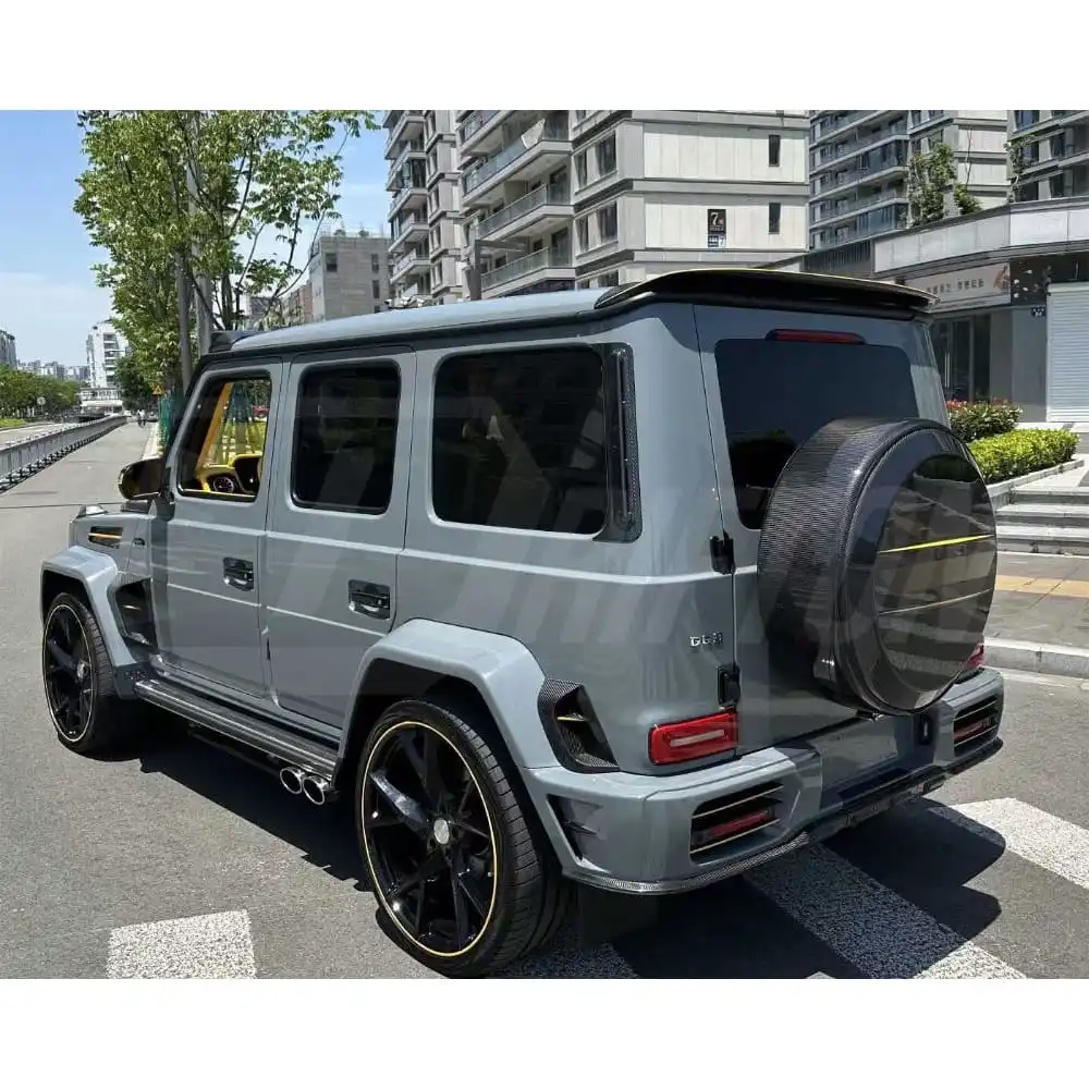 MSY Style Dry Carbon Fiber Wheel Spare Tire Ring Cover for G-Class W464 G500  G63