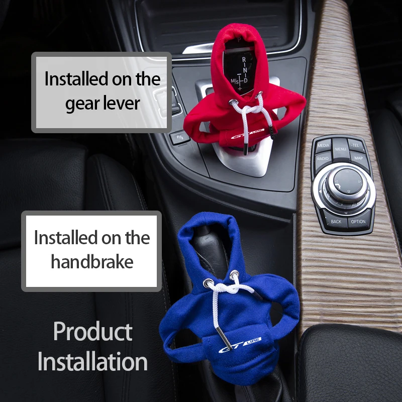 Hoodie Car Gear Shift Knob Cover Gearshift Interior Decor Hoodie For Peugeot 206 207 208 508 607 2008 3008 4008 5008 RCZ Rifter