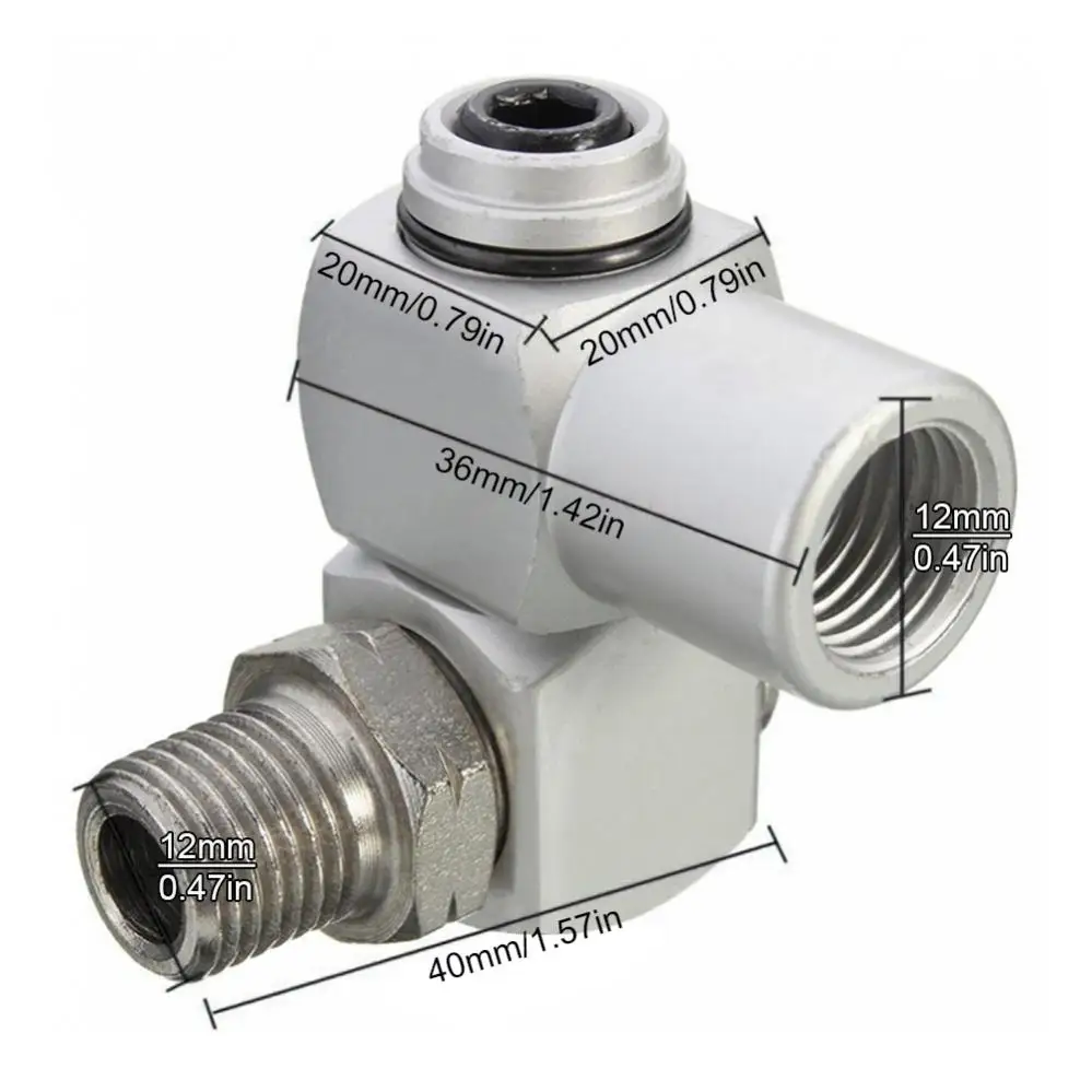 1/4 Inch Adjustable Swivel Pneumatic Fitting Quick Jointer Coupler Air Connector Hose Tube Connectors