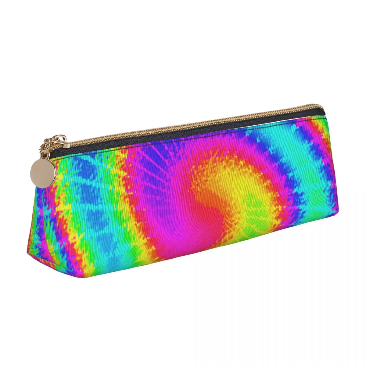 Cute Pencil Case Colorful Retro 60s Pencil Pouch Hippie Psychedelic School Pencil Cases Boys PU Leather Design School Supplies