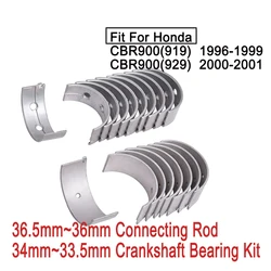 Motorcycle 36.5mm~36mm Connecting Rod 34mm~33.5mm Crankshaft Bearing Kit For Honda CBR 900 CBR900 CBR 919 CBR 929 1996-2000 2001