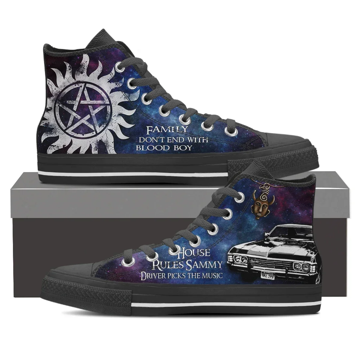 

ELVISWORDS сверхъестественное обувь с рисунком татуировки, легкая дышащая обувь на заказ, повседневная парусиновая обувь Zapatos