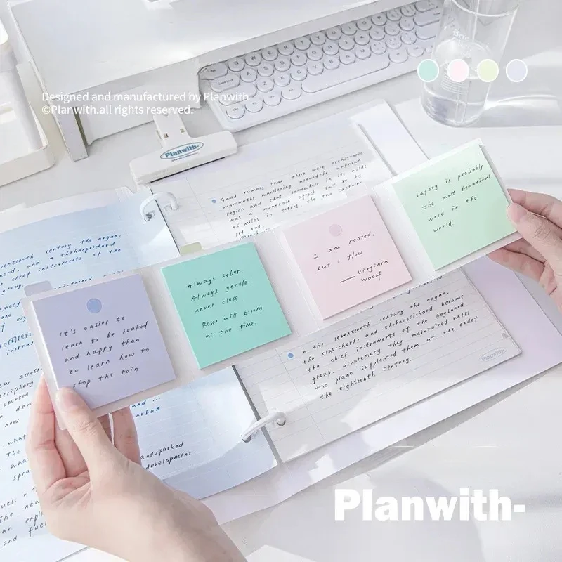 120Zhang/Accordion-style sticky notes，A four-color tearable note-taking notebook，Office Student Colorful Message Stickers