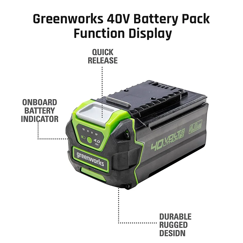 Greenworks 40V Battery Original Replacement Lithium Battery Universal for Greenworks 40V Garden Tools Model 29472 for 60 Product